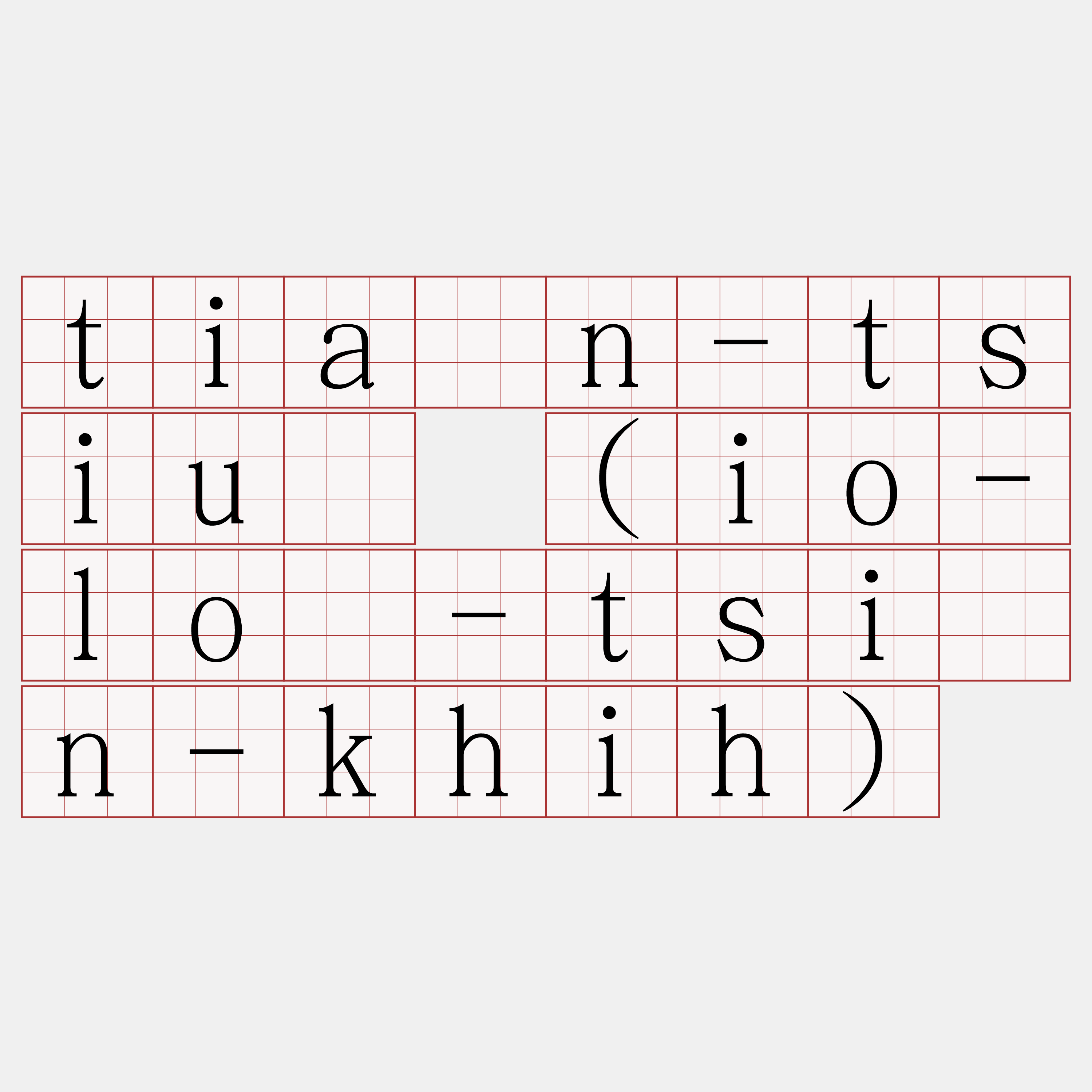 tián-tsiú (io-ló-tsìn-khih)